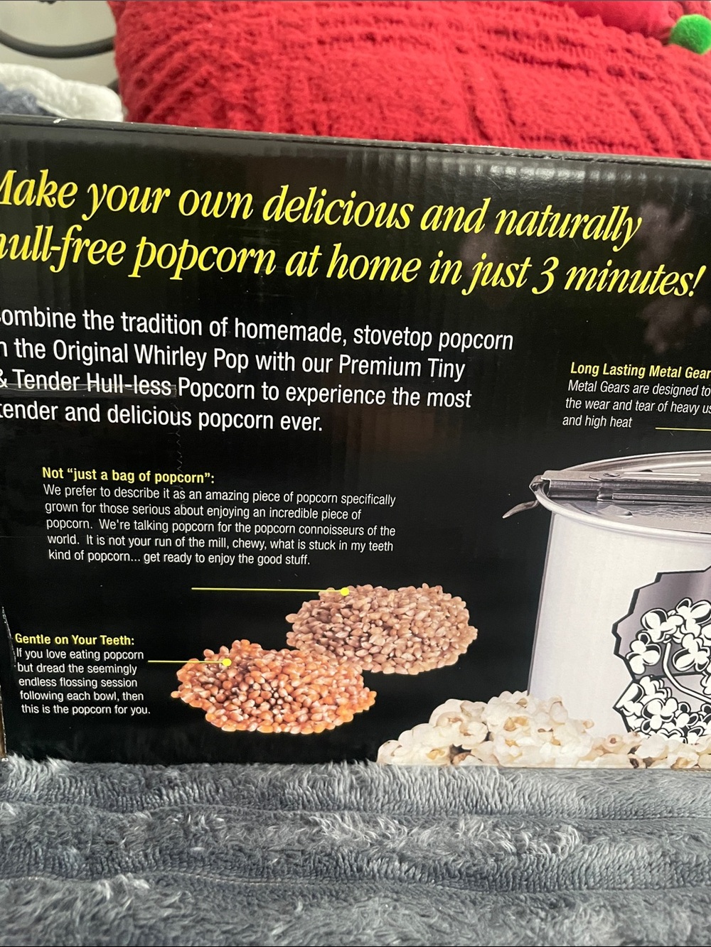 3-Minute Popcorn Popper in Silver and Brown - Picture 5 of 9